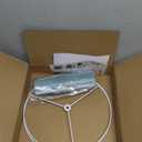 PATIKIL Drum Lamp Shades, 13"x13"x9" Linen Round Lamp Shade for Table Lamps Easy Assembly Lampshade for Table Lamps Floor Lamps Bedside, Blue