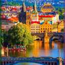 Metal Sign Wall Plaque Prague Czech Republic Europe European Praha Advertisement Travel Art Art Decor House Home Tin Signs 8X12 Inch