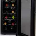 Koolatron Urban Series 12 Bottle Wine Cooler, Thermoelectric Wine Fridge, 1 cu. ft. Freestanding Wine Refrigerator for Home Bar, Small Kitchen, Apartment, Condo, Cottage, RV