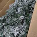  8 FT Pre-Lit Christmas Tree 3-Minute Quick Shape Flocked Decor with 600 LED Lights