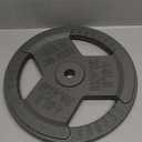 Cast Iron Plate Weight Plate for Strength Training and Weightlifting, 1-Inch Center, Single 45LB