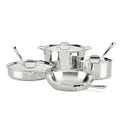 All-Clad D3 3-Ply Stainless Steel Cookware Set 7 Piece Induction Oven Broil Safe 600F Pots and Pans,Silver