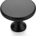 Ravinte 30 Pack 1-1/4 Inch Matte Black Round Kitchen Cabinet Knobs,Zinc Solid Drawer Pulls,Cabinet Handles for Cupboard, Dresser, Closet and Bathroom, Modern Cabinet Hardware for Cabinets