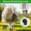 Fruit Tree Netting with Drawstring Zipper, Garden Netting for Garden Protection, Insect Bird Netting for Fruit Trees, Fine Mesh Plant Protection Net for Blueberry Bushes (8.2ft x 6.6ft)