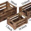 Farmhouse Wooden Nesting Crates Decorative Set of 3, Distressed Crate for Display Rustic Home Decor, Wood Crate Basket for Storage with Handles Living Room Outdoor Christmas