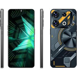 Mobile Phone,Gt10p.6.8 inches, 720 * 1640 Pixels, 6GB + 128GB, 6762 chip, Android 10, 2MP + 16MP, 4050mAh Battery, Facial Recognition/GPS/NFC 4G Smart Phone (Black)