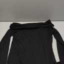 Prettywear Women's Sexy Off Shoulder Tops Business Casual Slim Fit Long Sleeves Spring Fall Blouse Going Out Nightout Shirt Black, Size L