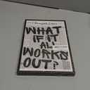 Retro Black And White Newspaper Poster What If It All Works Out Canvas Wall Art Positive Affirming Quote Minimalist Prints Painting For Home Bedroom Dorm Wall Decor 8x12in Framed