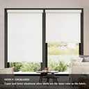 AOSKY Blackout Roller Shades Cordless Blinds for Windows, Free-Stop Shades with Valance, Thermal Insulated Fabric, UV Protection, Blinds for Home and Office (52" W x 72" H, Linen White