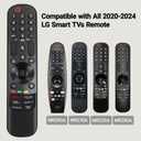 Universal MR24GA MR24GN AKB76045003 Magic Remote Control with Black Silicone Protective Case, Compatible with LG TV C1 C2 C3 C4 MR23GA MR22GA MR21GA MR20GA, Voice and Pointer Function