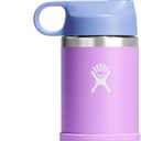 Hydro Flask Kids Water Bottle for School - Stainless Steel and Insulated with Straw Cap - 12 Oz in Anemone Purple