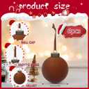 6 Pcs Velvet Christmas Balls Bulk Shatterproof Plastic Christmas Tree Decorations for Decorative Hanging Baubles (6, Brown, 3.94Inch)