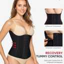 Nebility Waist Trainer for Women Corset Shapewear Tummy Control Waist Cincher Body Shaper Workout Girdle(XX-Large, Black)