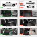 LASFIT Floor Mats 2014-2018 for Chevy Silverado/GMC Sierra 1500, 2015-2019 2500HD 3500 HD, Double Cab Only, 1st Row Bucket Seat, All Weather TPE Custom Fit Car Floor Liners, with Carpet Floor Only