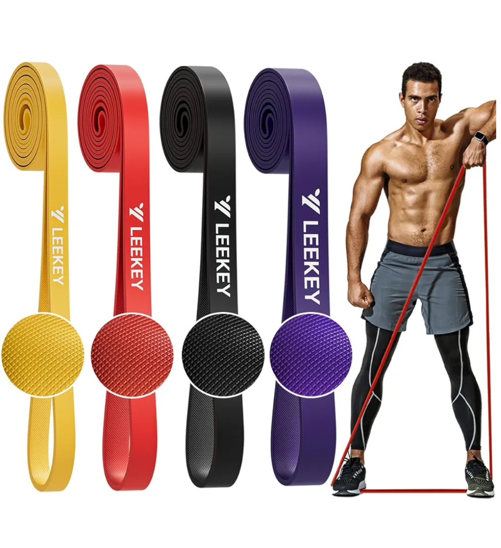 LEEKEY Resistance Bands Set for Pull-Up Assistance & Full-Body Training, Multi-Level Exercise Bands with Bag for Home Workouts, Physical Therapy, Strength Training (Men/Women)