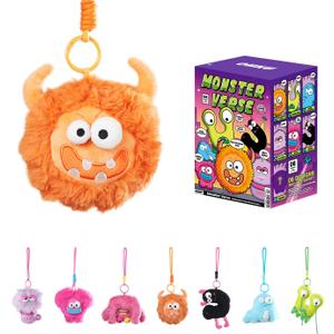 Monster Verse Quirky Work Fam Plush Charm Blind Box Random Design Action Figures Collectible Toys Home Decorations Holiday Birthday Gifts (Single)
