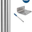 NSF/ANSI 42 Stainless Steel Whole House Water Filter Housing, 20" x 2.5" Sediment Water Filter System for Heavy Duty, Well & City Water, 1" NPT Port, Drain Valve Style C (Square Head)