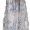 Kensie Womens Cap Sleeve Tie Wasit Midi Dress (10, Peri / Gold)