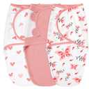 Yoofoss Baby Swaddles for Newborns 100% Organic Cotton, Adjustable Swaddle Sleep Sack 0-3 Months Newborn Swaddle Sack, Breathable Soft (Small) (Pink & Heart & Butterfly)