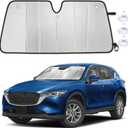 EcoNour Foldable Sun Shade Fit for Mazda CX_5 2017-2024 2025 2026 | Accordion Windshield Sun Shade, Front Car Window Shades Sun Visor, Blocks UV Rays & Heat, Car Accessories