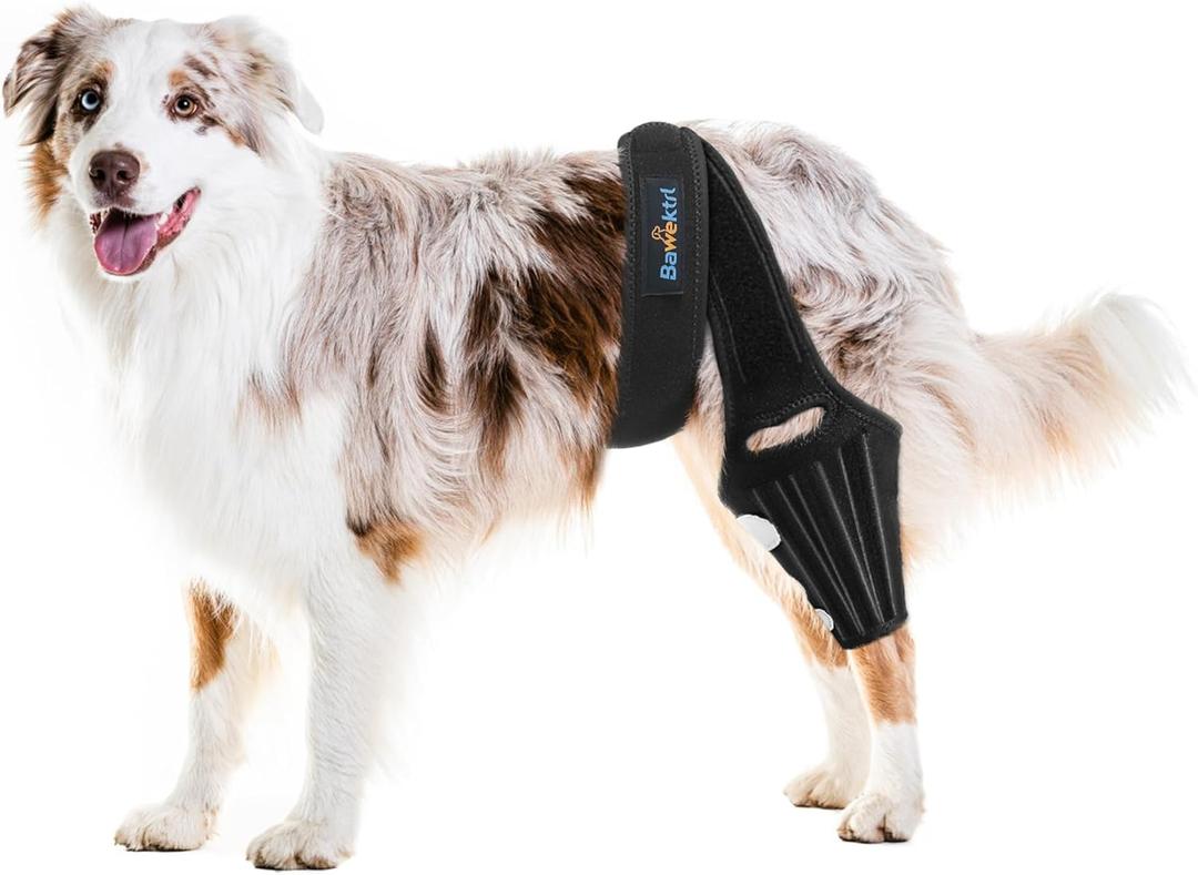 Dog ACL Brace for Luxating Patella Back Leg, Adjustable Dog Rear Leg Brace Support for Joint Pain Muscle Sore Knee Cap Dislocation,Stifle Brace with Side Stabilizers