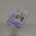 2 x Autumn Press on Nails Medium Coffin Fake Nails Glitter Gold Burgundy False Nails with Yellow Maple Leaves Design Glossy False Nails Press Ons Glue on Nails for Women Manicure 24 PCS