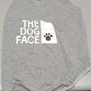 Personality Canine Attire: Soft, Lightweight Cotton Dog Clothes with 'The Dog Face' Print, Perfect for Everyday Wear, Comfortable and Breathable Dog Shirt Grey 4XL (4XL-(56~77lb) | Chest(~35"))