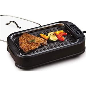 Electric Grill, with Glass Lid, Adjustable Thermostat, Electric Multi-Pan, BBQ Barbecue, Electric Grill Bottle