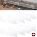 8 Pcs Clear Under Couch Blockers with Adhesive 15.8" L x 4.7" H Each,Adjustable Sofa Gap Bumper Under Bed Blocker for Pets Toy Blockers for Furniture,Stop Things from Going Under Sofa Bed