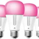 Kasa Smart Light Bulbs, 1000 Lumens High Brightness, 16M Color Changing, Dimmable Smart WiFi Light Bulb, Compatible with Alexa and Google Home, A19, 2.4GHz Wi-Fi only, No Hub Required, KL135(4-Pack)