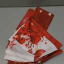 Merry Christmas Curtains, Merry Xmas Glitter Snowflake Window Treatments for Living Room Bedroom Kitchen Holiday Party Decor,Red Burgundy New Year Drapes 2 Panel Sets,42x54 Inch