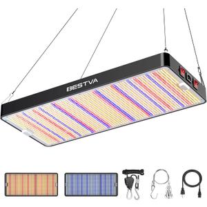 BESTVA DC4000 LED Grow Light, Full Spectrum Grow Lights for Indoor Plants with Veg & Bloom Switches, Quiet Cooling Fan, for Seedling Veg Bloom All Growth Stages