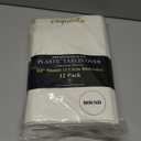 Exquisite 12-Pack Premium Plastic Tablecloth 12-Pack Premium Plastic 84-Inch Round Tablecloth, Ivory