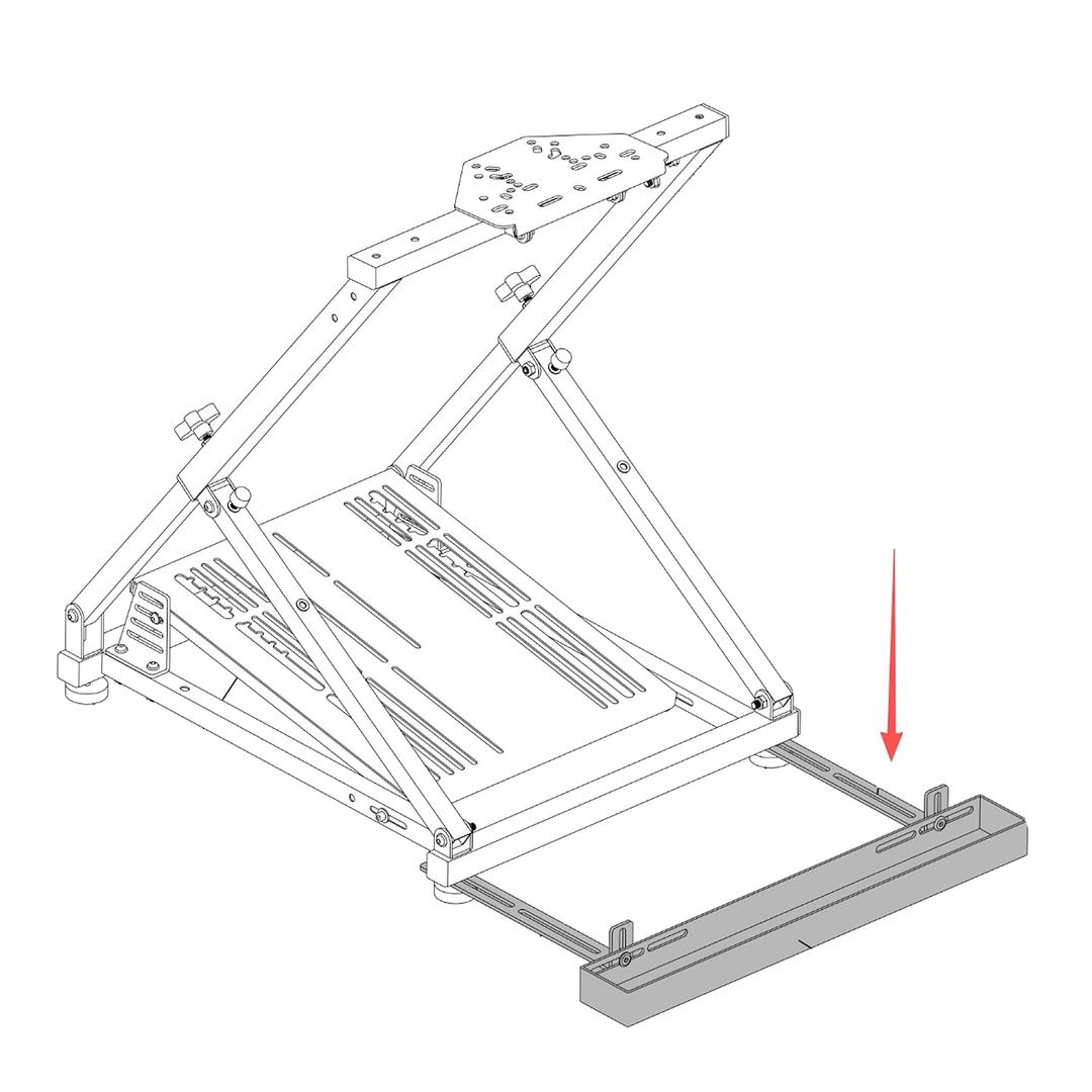 XRhinorth Racing Wheel Stand Part 1pc Chair Link Double Wheel Fixation（just racing wheel stand）