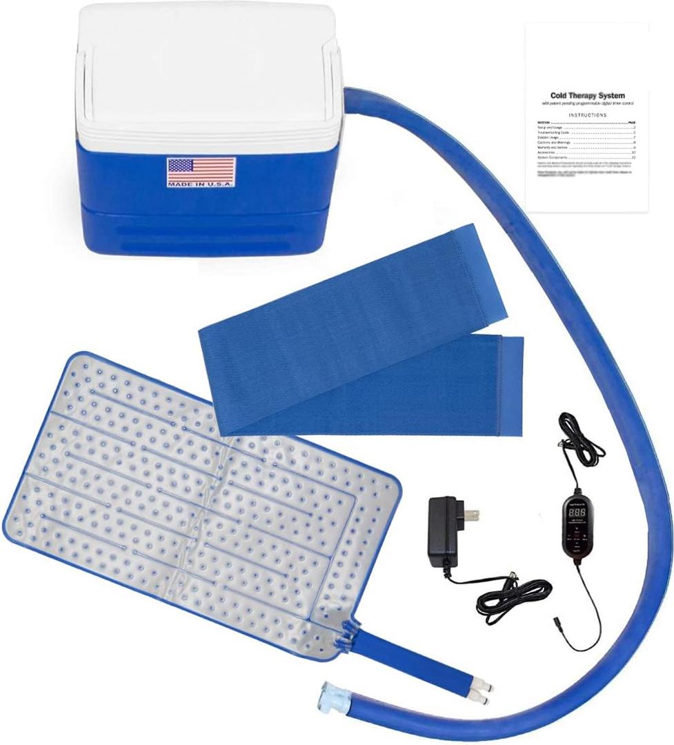 Polar Active Ice 3.0 Cold Therapy System w/Programmable Timer, Extended Coverage Back, Hip and Limb Compression Pad, 9 Quart Cooler, Quiet Pump, Strong Cryotherapy Pain Relief Treatment