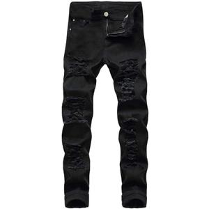Men's Ripped Skinny Stretch Distressed Destroyed Slim Jeans Denim Pants, S