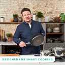 T-Fal x Jamie Oliver Nonstick Coated Stainless Steel Pans 9.5" & 11", Induction Compatible, Oven Safe up to 500F, Chef's Stainless Steel Skillet, Frying Pan, Silver