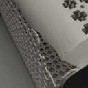 Mind Reader Slim Tapered Laundry Hamper with Lid, Clothes Basket with Swiss Cross Cut-Outs, Lightweight & Ventilated, Plastic, 16.75"L x 12.75"W x 23"H, Ivory