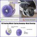 ROPLUS Aluminium Frame Carry on Luggage with Smooth Jelly Wheels, Hardside Zipperless Rolling Suitcase with TSA Lock (WhitePurple, 21-Inch)