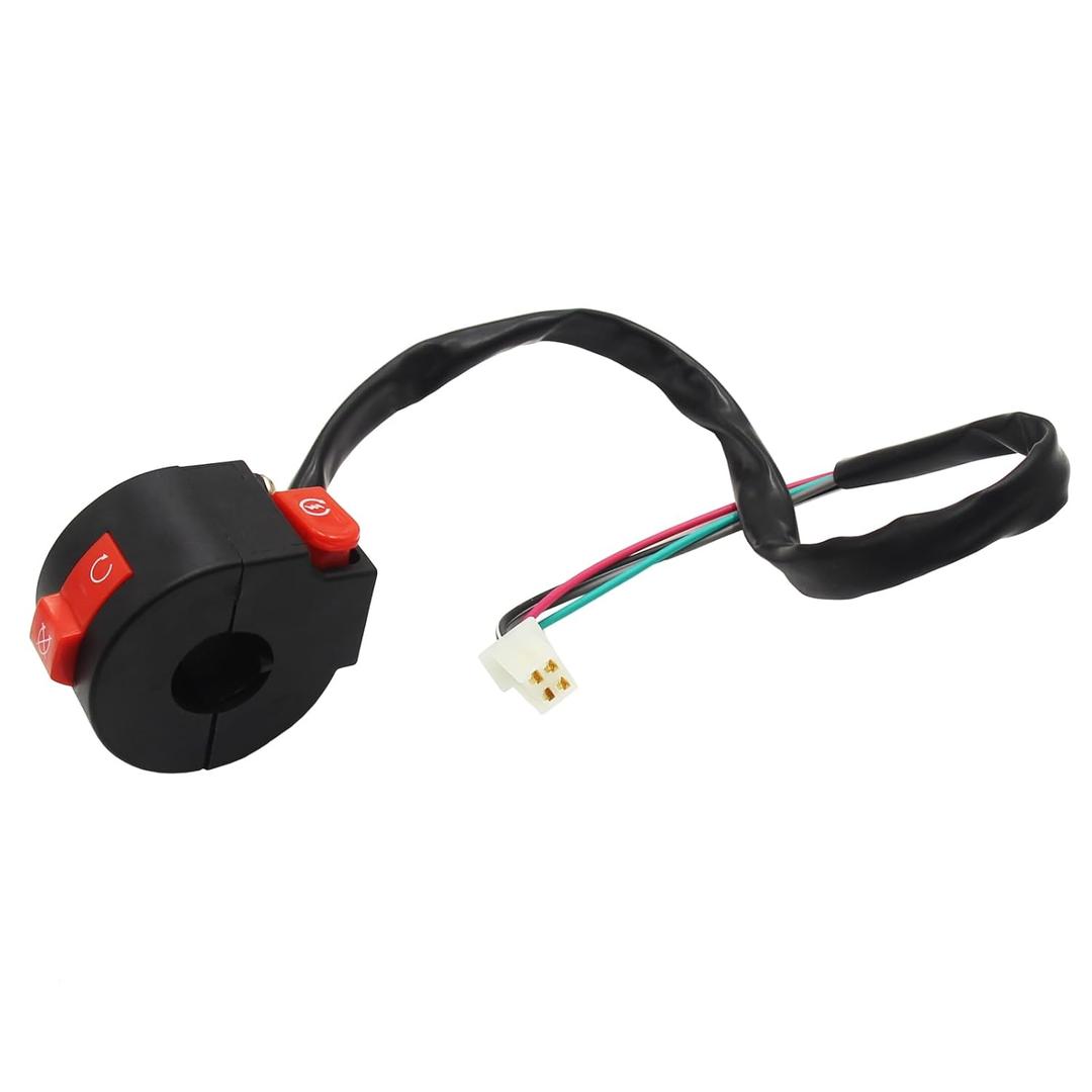Left Side Kill/Start Switch for Tao Tao Kazuma ATV 110cc 125cc (1 Plug, 4 Wire)