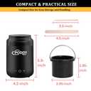 Podoy Mini Wax Pot Warmer for Hair Removal, Small Portable Travel Wax Melt Heater Machine Digital Display for SPA Salon Brow Body Nose Upper Lip Hair Waxing with 100 Waxing Sticks