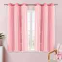XiDi Pink Curtains for Bedroom, Girls Room Blackout Curtains, Kids Room Darkening Curtains, Hot Pink Decor, 1 Panel (34"W x 54"L (Pack of 1))