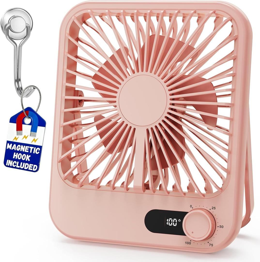 Travel Fan for Sleeping, Portable Fan for Summer Essentials, Small Desk Fan Rechargeable 100 Speed Wind for Beach FanTravel Essentials, Summer Must Haves Accessories Gifts for Women Teens Girl Pink