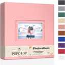 Popotop Photo Album 4x6 300 Pockets with Leather Hardcover Cover, Small Photo Album Holder Book with 50Pcs Pages for Family Travel Wedding Baby Gifts