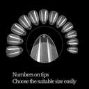 600Pcs Almond Soft Gel Nail Tips, Almond Short Nails, 12 Sizes Half Matte Full Cover Acrylic Fake Nails Clear False Nail Extension for Beginner and Professional Home Salon DIY