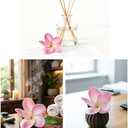 10pcs Light White Pink Flowers PU Real Touch Flowers Hawaiian Plumeria Tropical Artificial Flowers for DIY Floral Gifts Wedding Home Office Table Decor Farmhouse Table Centerpiece Decorations