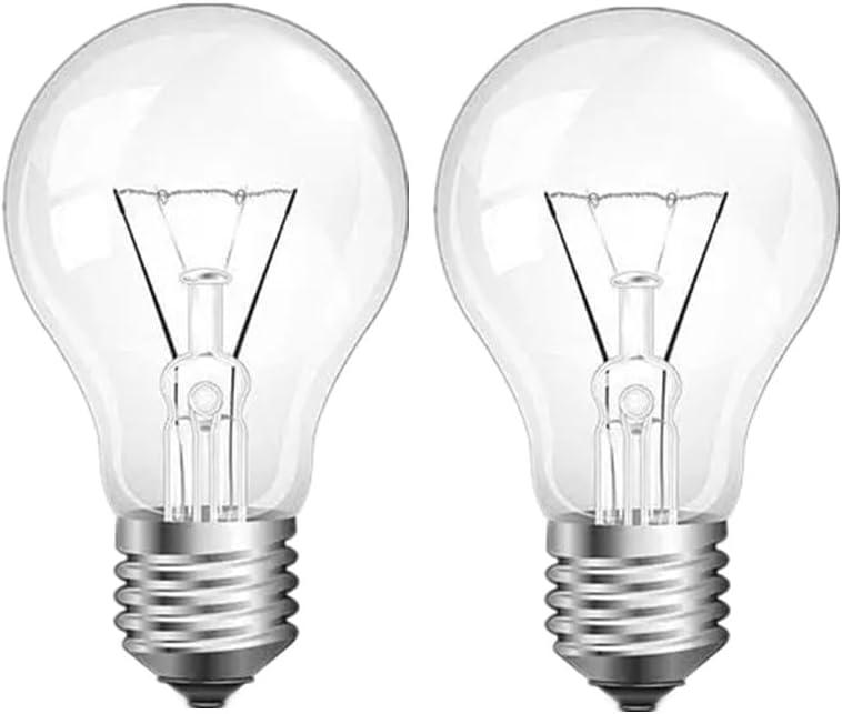75 Watt Incandescent Light Bulbs, A19 75 WATT Incandescent Bulb Shatter Resistant Rough Service Light Bulb 75 WATTS A19 Shape (2PACK)