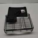 GSlife Extendable Dish Drying Rack - Large 2-in-1 Dish Racks for Kitchen Counter or Over Sink, Anti-Rust Dish Drainer with Drainboard, 2 Pan Slots and Utensil Holder, Black