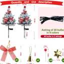 Solar Christmas Trees Decorations, 2 Pack Solar Powered Xmas Tree Lights, Pathway Lights with Multi-Color Lights Waterproof for Outside Garden Yard Lawn House Front Porch Door(White)