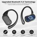 Wireless EarHook Earbuds,Bluetooth 5.4 Open Ear Sports Headphones,Air Conduction Over The Ear Headphones,40Hrs Playtime,IPX5 Waterproof Earphones for Worksout Running
